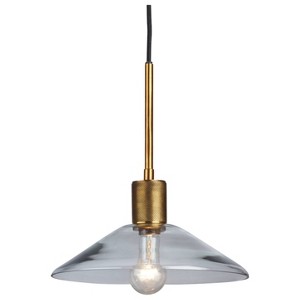 Chaness Glass Pendant Clear/Brass - Signature Design by Ashley: Metallic Finish, UL Listed, Adjustable Height - 1 of 4