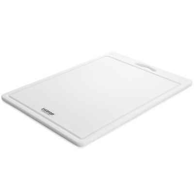 White Polypropylene Rectangular Cutting Board with Handle