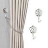 Unique Bargains Curtain Holdbacks Plum Blossoms Hooks Zinc Alloy 3.31"x1.97" 1Pair - 2 of 4
