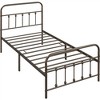 Yaheetech Iron Platform Bed Frame with High Headboard and Footboard - 2 of 4