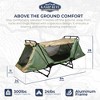 Kamp-Rite Original Quick Setup 1 Person Multifunctional Cot Convertible as Lounge Chair, and Tent with 2 Zippers and Messh Entry Doors, Green & Tan - 2 of 4