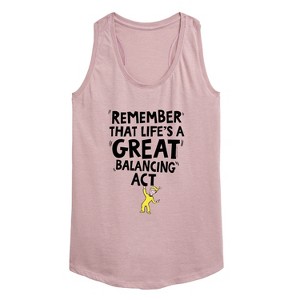 Women's - Dr. Seuss - Life Great Balancing Act Graphic Racerback Tank - 1 of 4