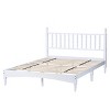 NicBex Queen Size Wood Bed Frame with Headboard,Wood Slat Support,Large Under Bed Storage,1000 Lb Capacity,White - 2 of 4