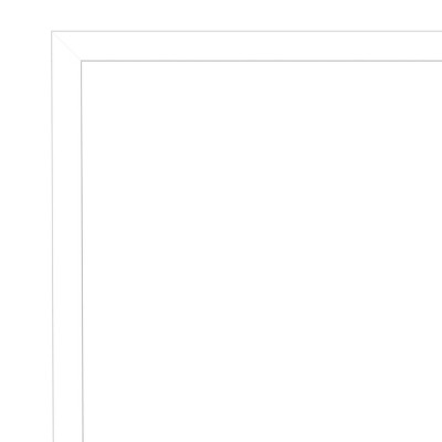 Yellow and White Abstract Wood Framed Wall Art Print