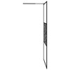 VidaXL Walk-in Shower Wall 45.3 in.x76.8 in. ESG Glass with Stone Design Black - 4 of 4