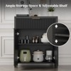 Gikpal Fluted Sideboard, Wooden Storage Cabinet with Adjustable Shelves, Entryway Table, Floor Storage Cabinet Cupboard for Kitchen, Living Room - 3 of 4