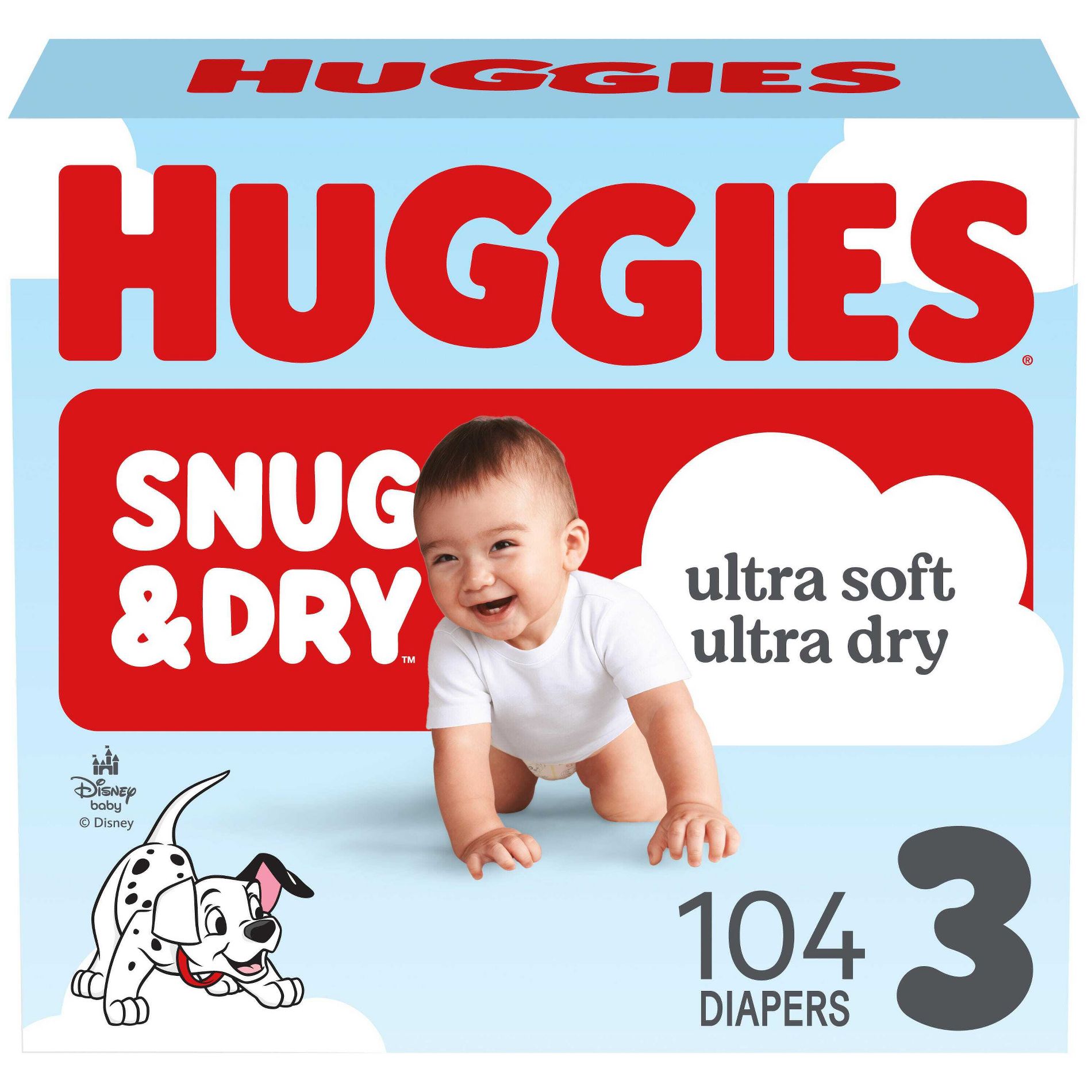 Huggies Snug & Dry Ultra Soft Diapers  - Size 3 - 104ct