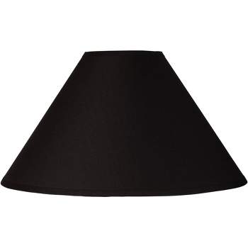 Springcrest Black Large Chimney Empire Lamp Shade 6" Top x 19" Bottom x 12" Slant (Spider) Replacement with Harp and Finial