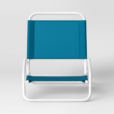 Recycled Fabric Outdoor Portable Beach Chair Turquoise - Sun Squad&#8482;