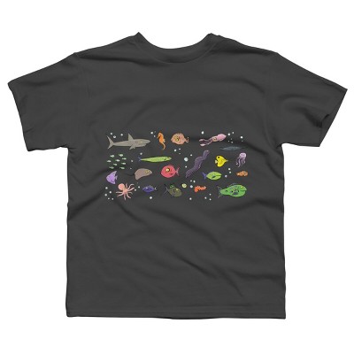 Boy's Design By Humans Funny sea creatures cartoon illustration By thefrogfactory T-Shirt