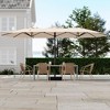 Double-Side Rectangular Pool Umbrella, 15ft Large Patio Umbrella with Base Included, Outdoor Market Umbrellas for Poolside Lawn Backyard - 2 of 4