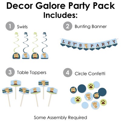 Baby Boy Teddy Bear Blue and Brown Party Decoration Kit