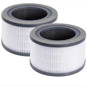 Nispira 3-in-1 True HEPA Carbon Filter Replacement, Compatible with Levoit Vista 200 Air Purifier Vista 200-RF. 2 Packs - 1 of 3