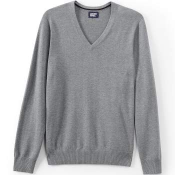 Lands' End Men's Cotton Modal V-neck Sweater