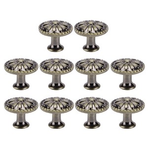 Unique Bargains Zinc Alloy DIY Corrosion-Resistant Dressing Table Cabinet Knob 10 Pcs - 1 of 4