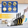 DOMETOUR Pots and Pans Organizer Expandable Rack for Cabinets, Kitchen Cabinet Organizer Holder Cookware Set Pot Lid Rack Organizer - 3 of 4