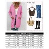 Long Sleeve Cardigan Sweater with Pocket Open Front Cardigans Ribbed Knitwear - 4 of 4