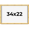 PosterPalooza | Minimalist Shadow Box Gold Picture Frame - UV Acrylic, Backing Board, Hanging Hardware - 2 of 4