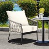 Tangkula 2PCS Deep Seat Chair Cushion Pads Set Indoor/Outdoor w/ Rope Belts - 2 of 4