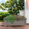 Maggift Planters, Garden Flower Pot Box with Wheels, Switchable Drainage Holes, Terrace Gardening Raised Flower Beds, Gray, 30"*17.7"*17.56" - 3 of 4