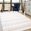 Washable Boho Geometric Rug Non Slip Low Pile Rug Soft Throw Floor Cover Foldable Indoor Carpet for Living Room Bedroom Playroom Nursery - 4 of 4