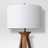 Oak Wood Tripod Floor Lamp Brass - Threshold™ - image 2 of 4
