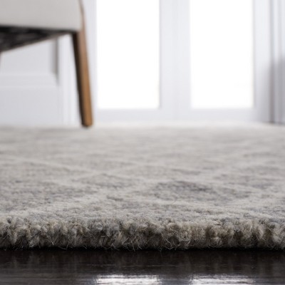 Gray Hand-Tufted Wool 4' x 6' Rectangular Area Rug