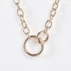 Slickblue 19" Gold Chain Link Necklace, Two Self-Closing Clasp Rings, Adjustable Length, Women's Fashion, Gold - 2 of 3