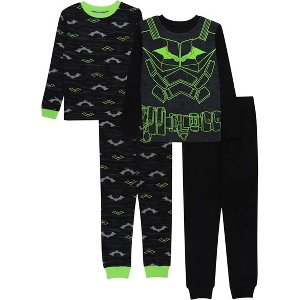 DC Comics Little/Big Boys’ 4-Piece Cotton Pajama Sets - 1 of 4