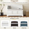 GDFStudio Ruth Mid-Century Modern Style Entryway Shoe Storage Bench with Hidden Storage and Linen Cushion - 4 of 4