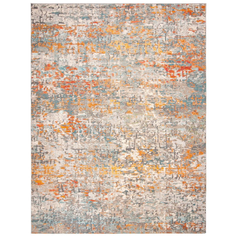 9'x12' Renita Rug Gray/Orange - Safavieh