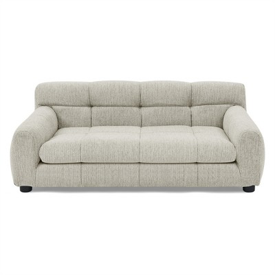 OUTSUPPLY Modern Pet Sofa with Backrest & Armrests, Linen Fabric Dog Bed for Small & Medium Dogs, Washable Cover