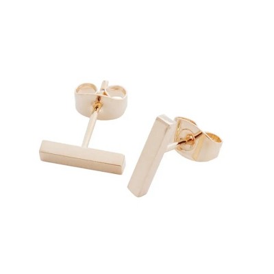 Midi Bar Earrings in Gold, Rose Gold, Silver - Honeycat