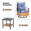 EROMMY 3 Pieces Patio Swivel Rocker Rattan Chairs,Outdoor Swivel Rocking Chairs with 1 Rattan Coffee Table,Perfect for Porch,Garden,and Lawn - 3 of 4