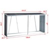 MOEPISY Firewood Rack, Log Holder with Roof, Log Storage, Firewood Stand for Outdoor Backyard Garden Patio Porch - 2 of 4