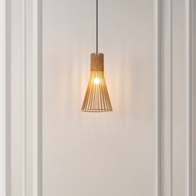 Sonjay 10" Extendable LED Pendant in Natural Brown