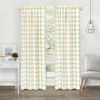 Kate Aurora Modern Country Farmhouse 3 Piece Buffalo Check Plaid Window Curtains & Valance Set - 3 of 4