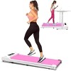 HFYee Walking Pad 265 LB Capacity with LED Display and 2.5 Silent Motor, Foldable Design Under Desk Treadmill for Home, 0.5 to 4 MPH, Pink - 3 of 4