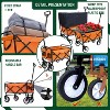 Collapsible Foldable Wagon Cart Beach Wagon Heavy Duty Utility Cart with 3pcs plastic Liner bag /Cover for Camping - 3 of 4