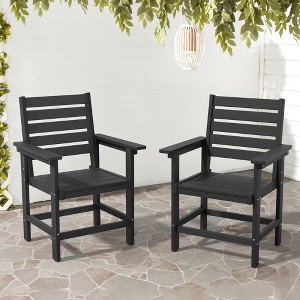 Arceso 18'' HDPS Outdoor Dining Chair, Patio Chair with Armrest for Backyard - 1 of 4