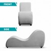 Mjkone Velvet Yoga Chaise Lounges, Modern Curved Yoga Chairs for Adults, Small Chaise Lounges Chair for Stretching, Relaxation, Exercise - 4 of 4