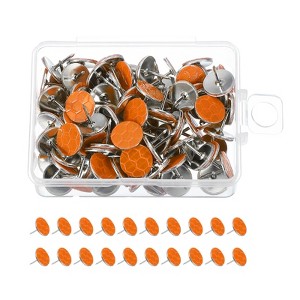 Unique Bargains Hunting Camping Hiking Trail Marking Glow Reflective Tacks 100 Pcs Orange - 1 of 4