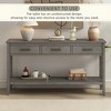 KIGFTSOD Contemporary 3-Drawer Console Table with 1 Shelf, Entrance Table for Entryway, Hallway, Living Room, Foyer, Corridor - 3 of 4
