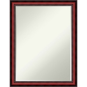 Amanti Art Rubino Cherry Scoop Petite Bevel Wood Bathroom Wall Mirror 27 x 21 in. - 1 of 4