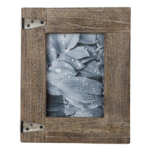 4x6 NANA Distressed Expressions Gray Wood Frame 5x7 Mat / Silver Accent