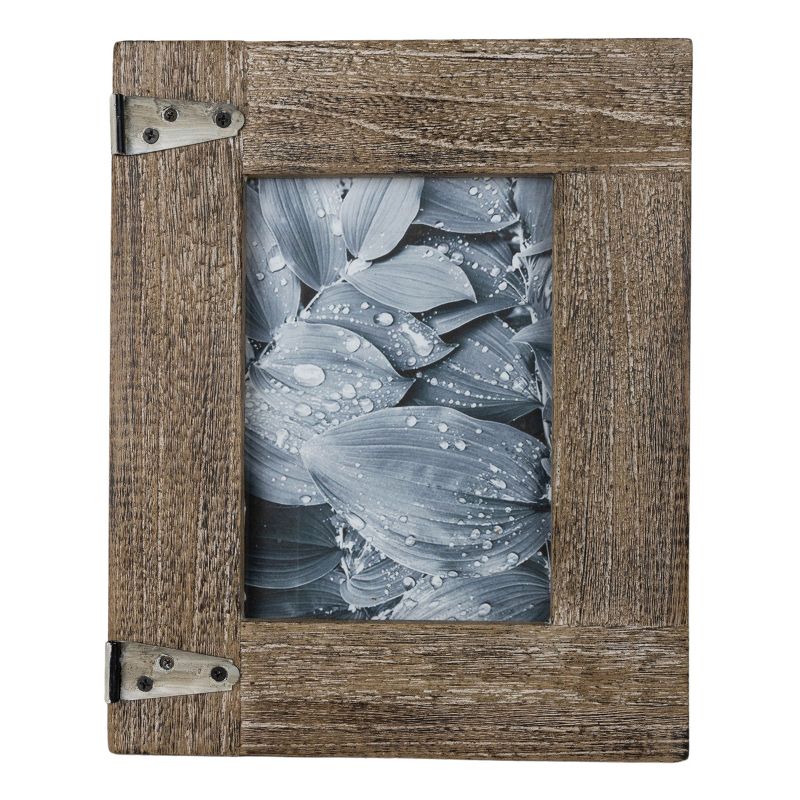 Hinge Accent 5X7 Photo Frame Natural Wood, MDF, Metal & Glass - Foreside Home & Garden, 1 of 9