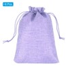 Unique Bargains Cotton Linen Bank Coin Change Bag with Drawstring 6 Pcs - 3 of 4