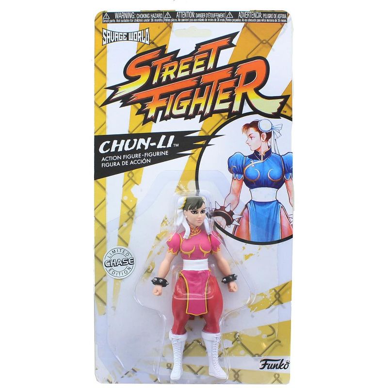 Funko Savage World Street Fighter Funko Vinyl Figure | Chun Li Pink Dress (Chase Figure), 1 of 3