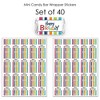 Big Dot of Happiness Cheerful Happy Birthday - Mini Candy Bar Wrapper Stickers - Colorful Birthday Party Small Favors - 40 Count - 3 of 4