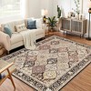 COZONY Trellis Area Rug for Living Room, Washable Ultra-Thin Soft Rugs for Bedroom,Large Non-Slip Non Shedding Carpet for Dining Room Office - 2 of 4